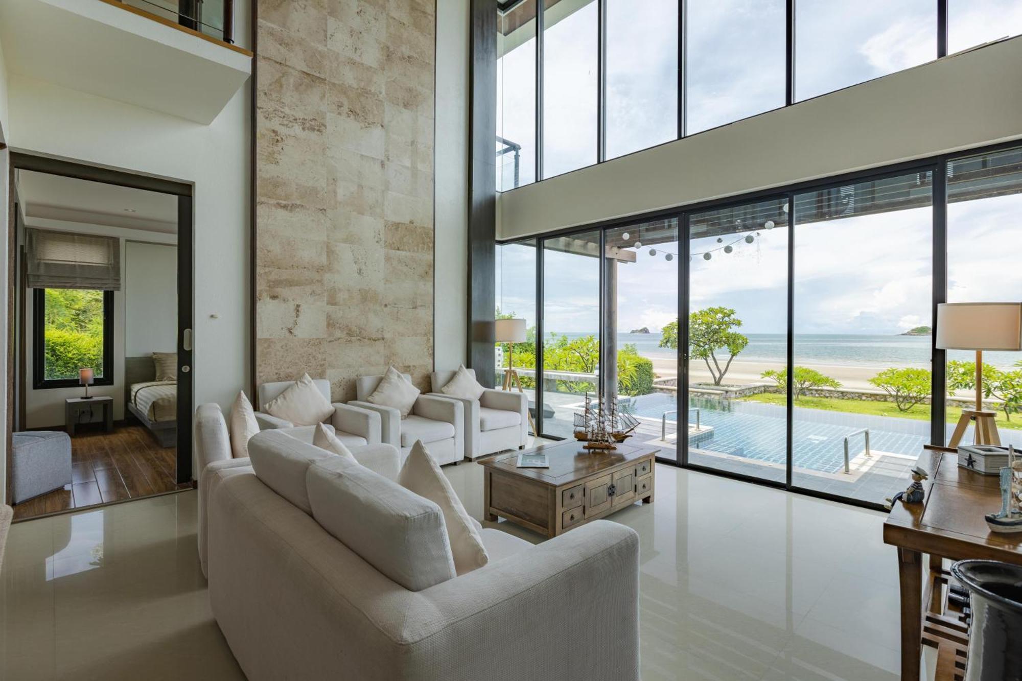 Beachfront Modern 4 Bedroom Pool Villa - Rv Хуахін Екстер'єр фото